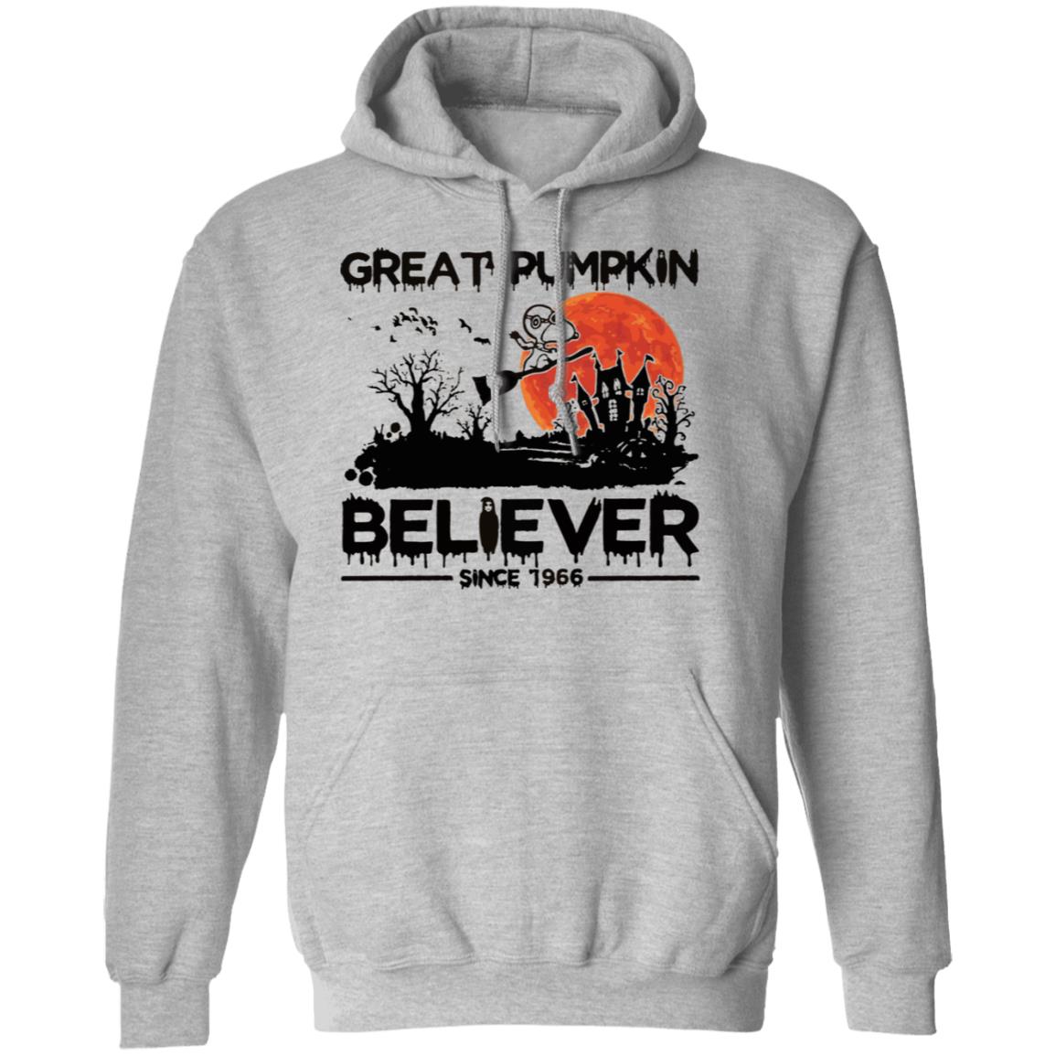 great pumpkin believer since 1966 t shirt white hoodie sweatshirt - Teechipus