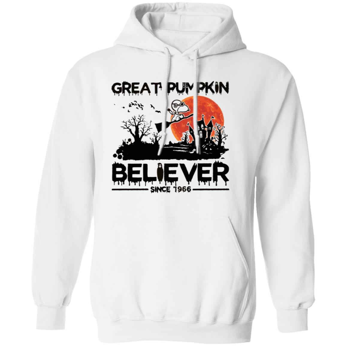 great pumpkin believer since 1966 t shirt white hoodie sweatshirt - Teechipus