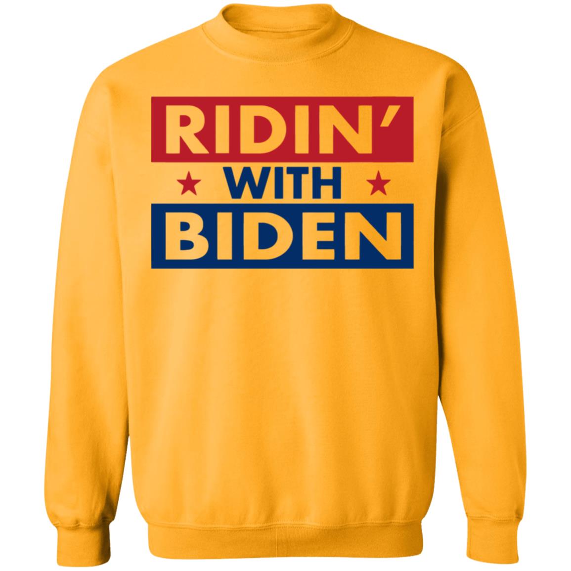 ridin with biden shirt white hoodie sweatshirt - Teechipus