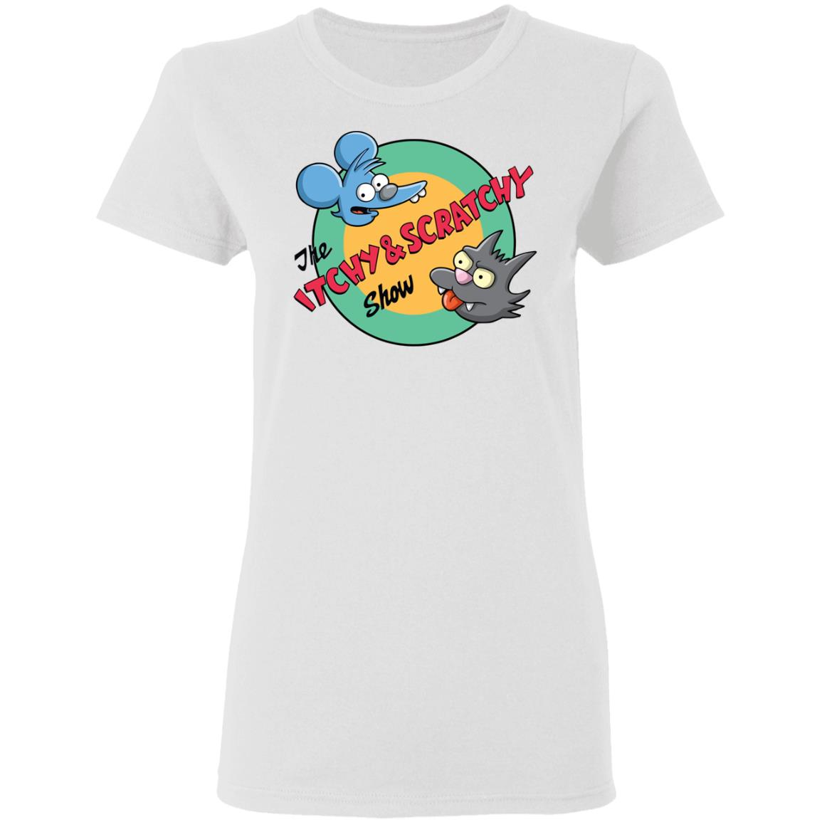 itchy and scratchy Shirt white hoodie t shirt - Teechipus