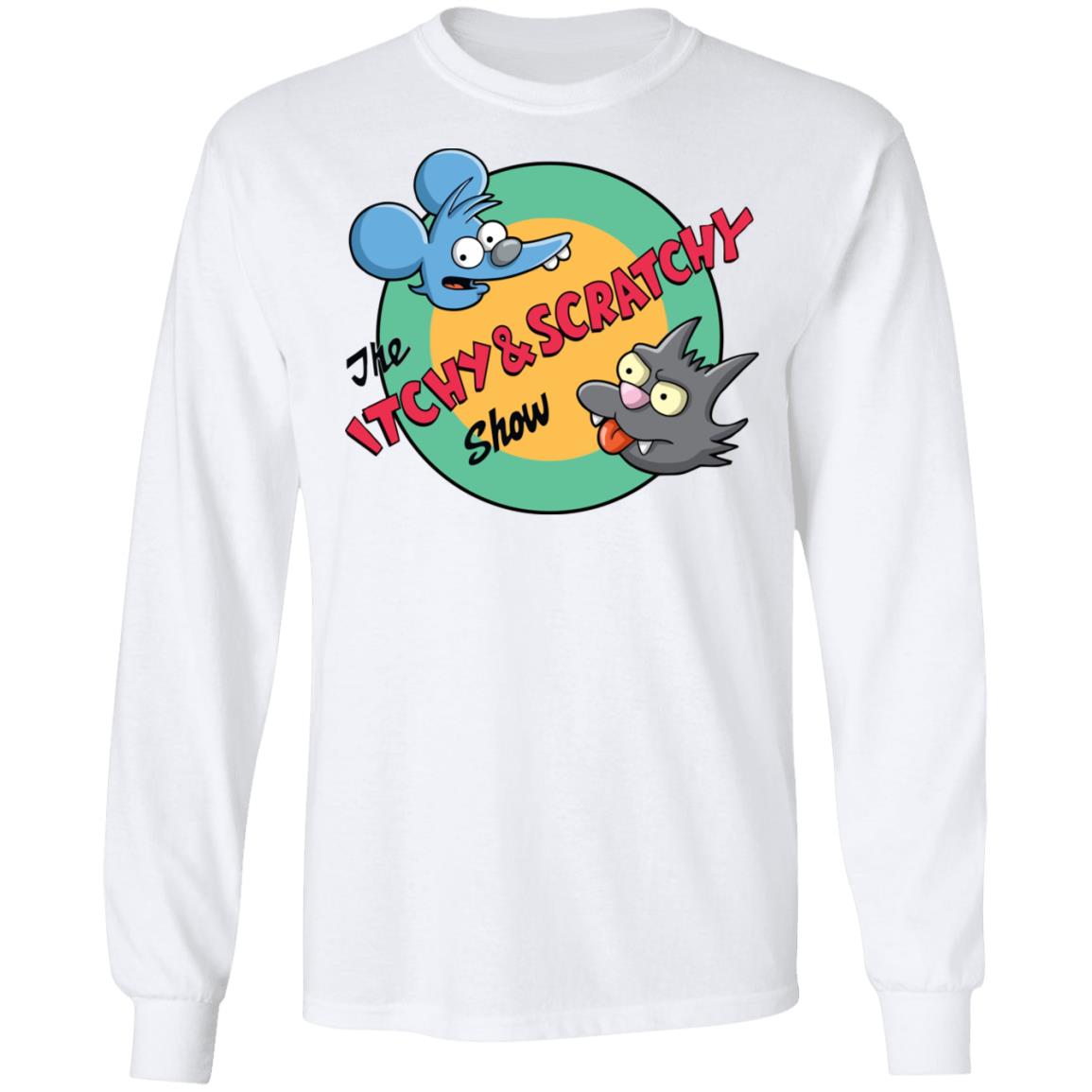 itchy and scratchy Shirt white hoodie t shirt - Teechipus