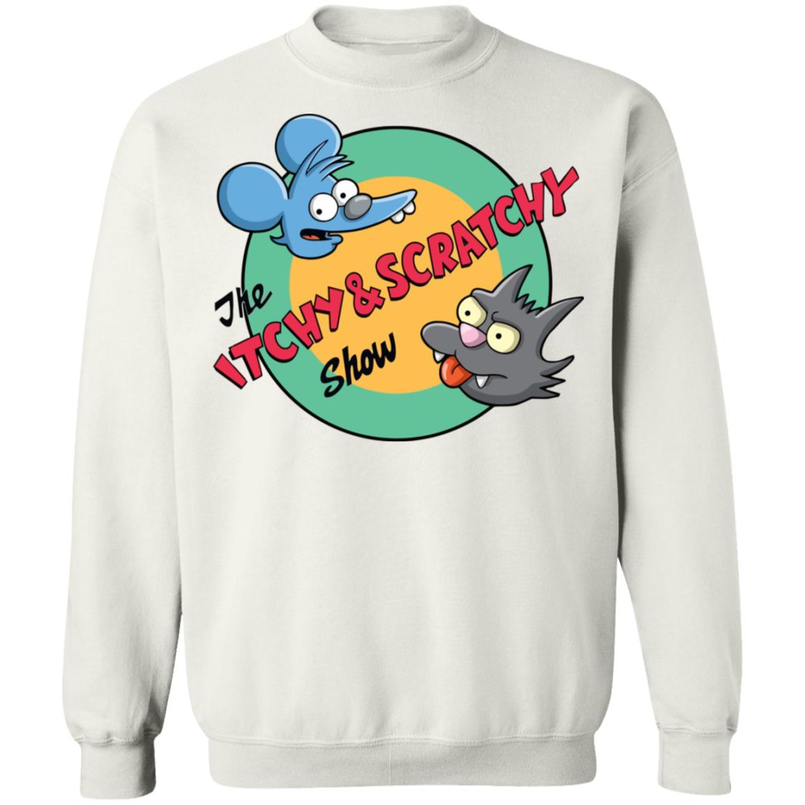 itchy and scratchy Shirt white hoodie t shirt - Teechipus