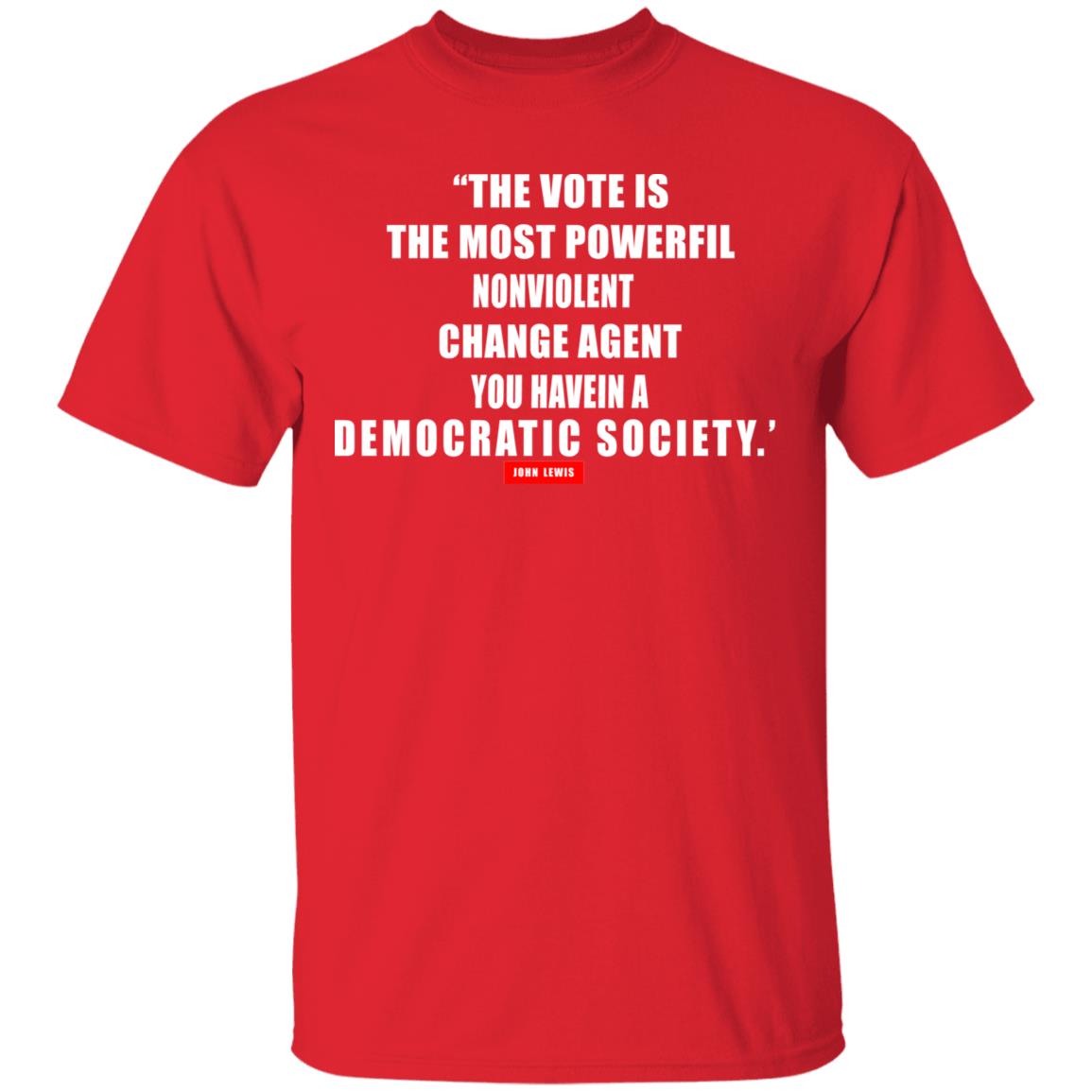 The vote is the most powerful nonviolent change agent shirt - Teechipus