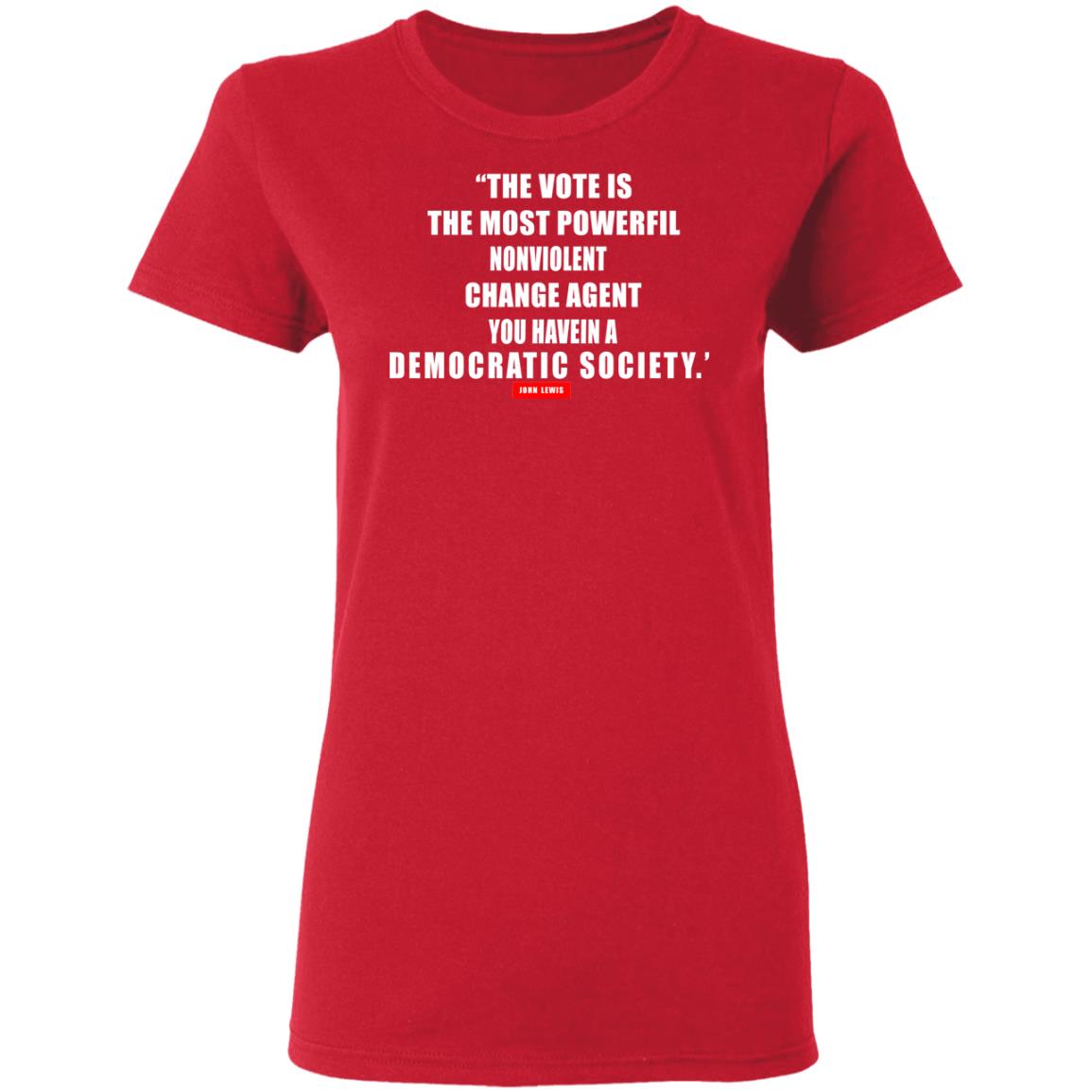 The vote is the most powerful nonviolent change agent shirt - Teechipus