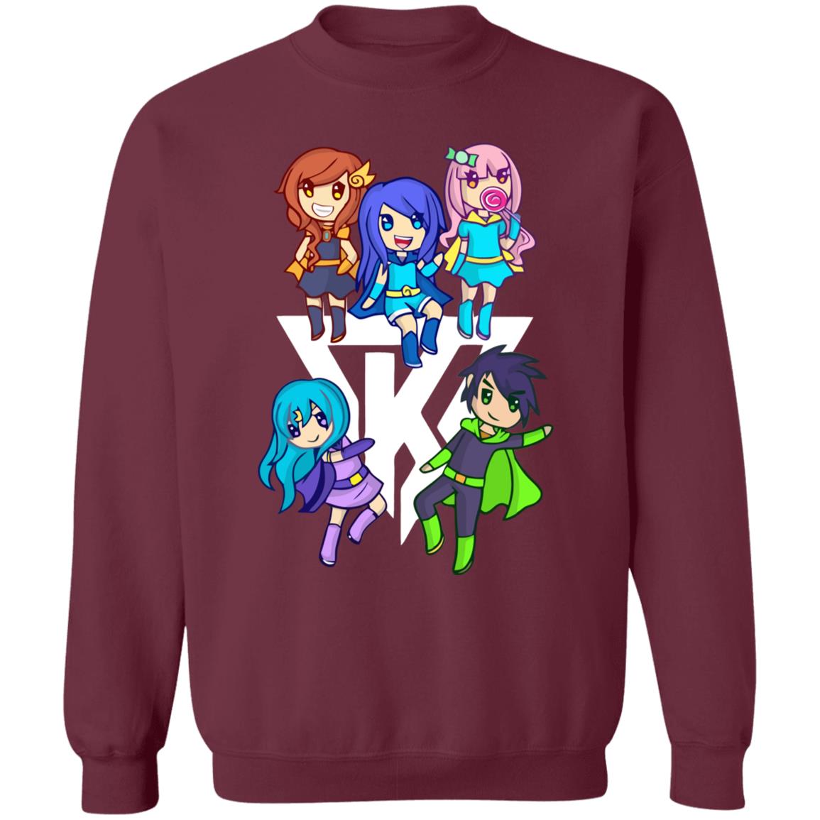 itsfunneh merch krew merch Funneh Krew Heroes Pink t shirt hoodie sweatshirt - Teechipus
