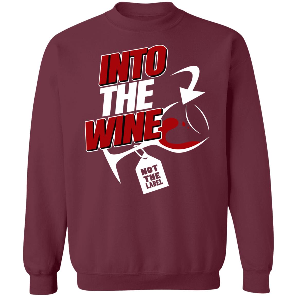 into the wine not the label shirt blue hoodie - Teechipus