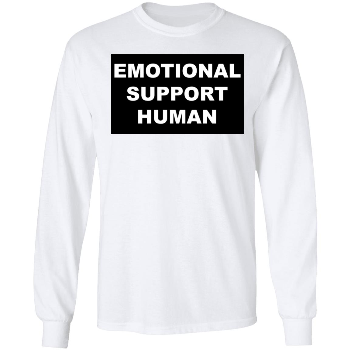Macaulay Culkin dons quirky 'Emotional Support Human' t shirt white hoodie sweatshirt - Teechipus