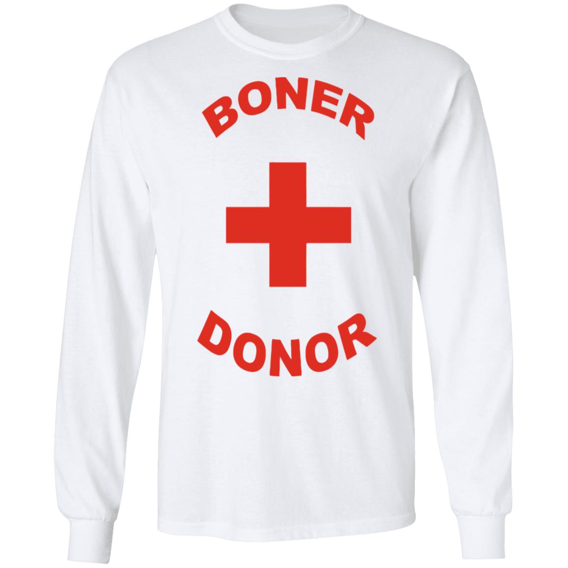 boner donor t shirt white hoodie - Teechipus