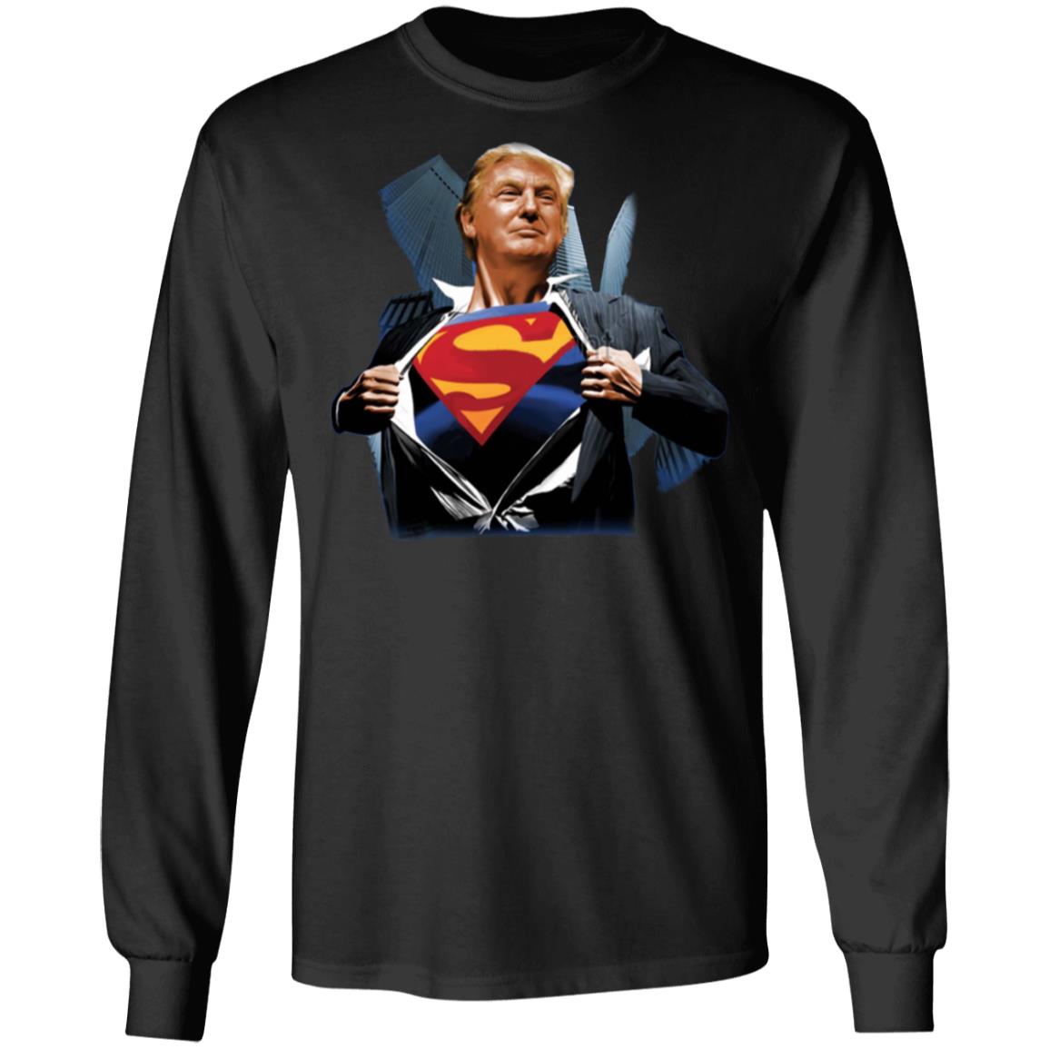 trump superman shirt black hoodie - Teechipus