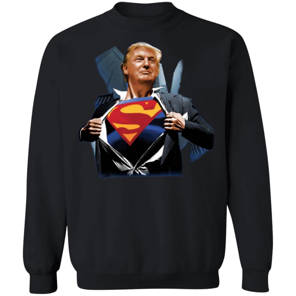 trump superman shirt black hoodie - Teechipus