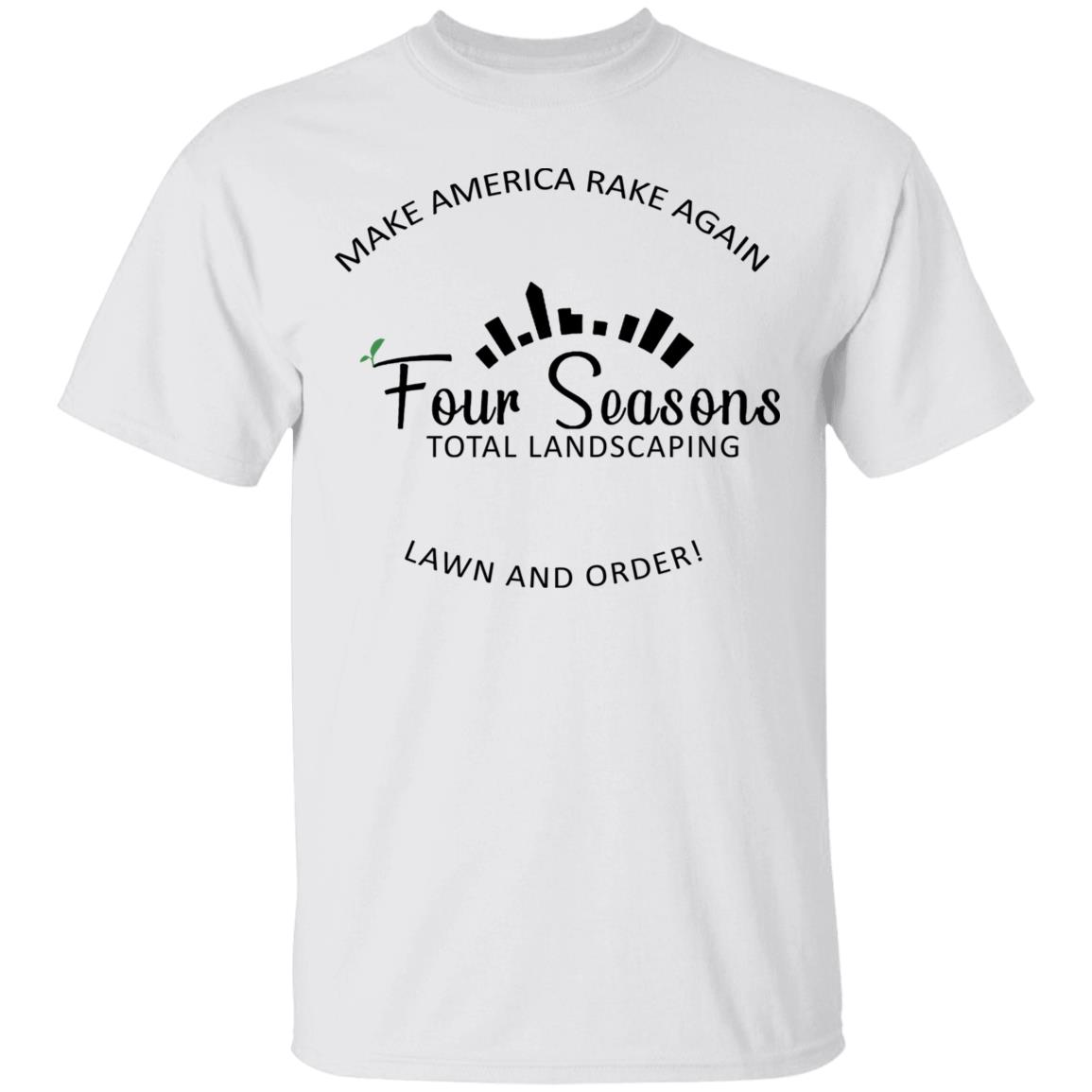 MAKE AMERICA RAKE AGAIN LAWN AND ORDER SHIRT White Hoodie sweatshirt - Teechipus