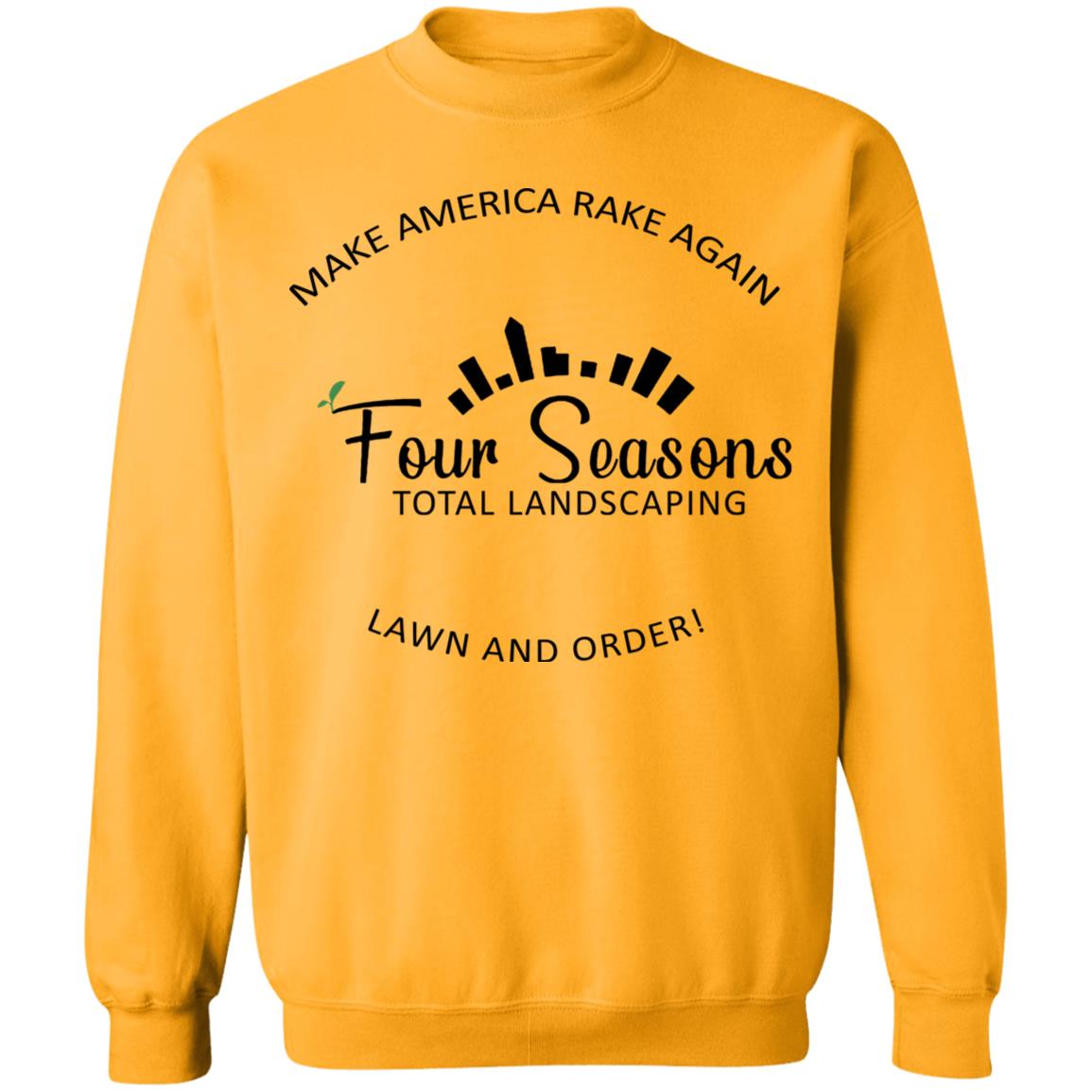 MAKE AMERICA RAKE AGAIN LAWN AND ORDER SHIRT White Hoodie sweatshirt - Teechipus