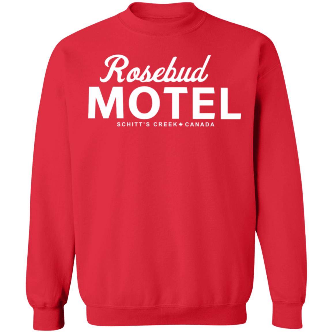 THE ROSEBUD MOTEL SHIRT Red hoodie sweatshirt - Teechipus