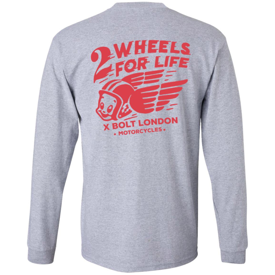 Forever Two Wheels - 2 Wheels for Life x Bolt tee shirt - Teechipus