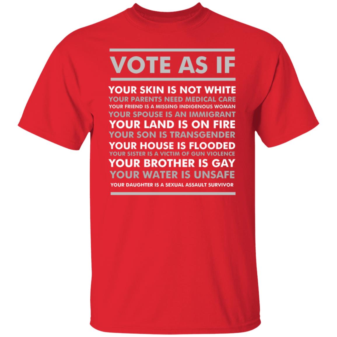 Vote As If Gift Your Skin Is Not White Vote Blue Essential T Shirt - Teechipus