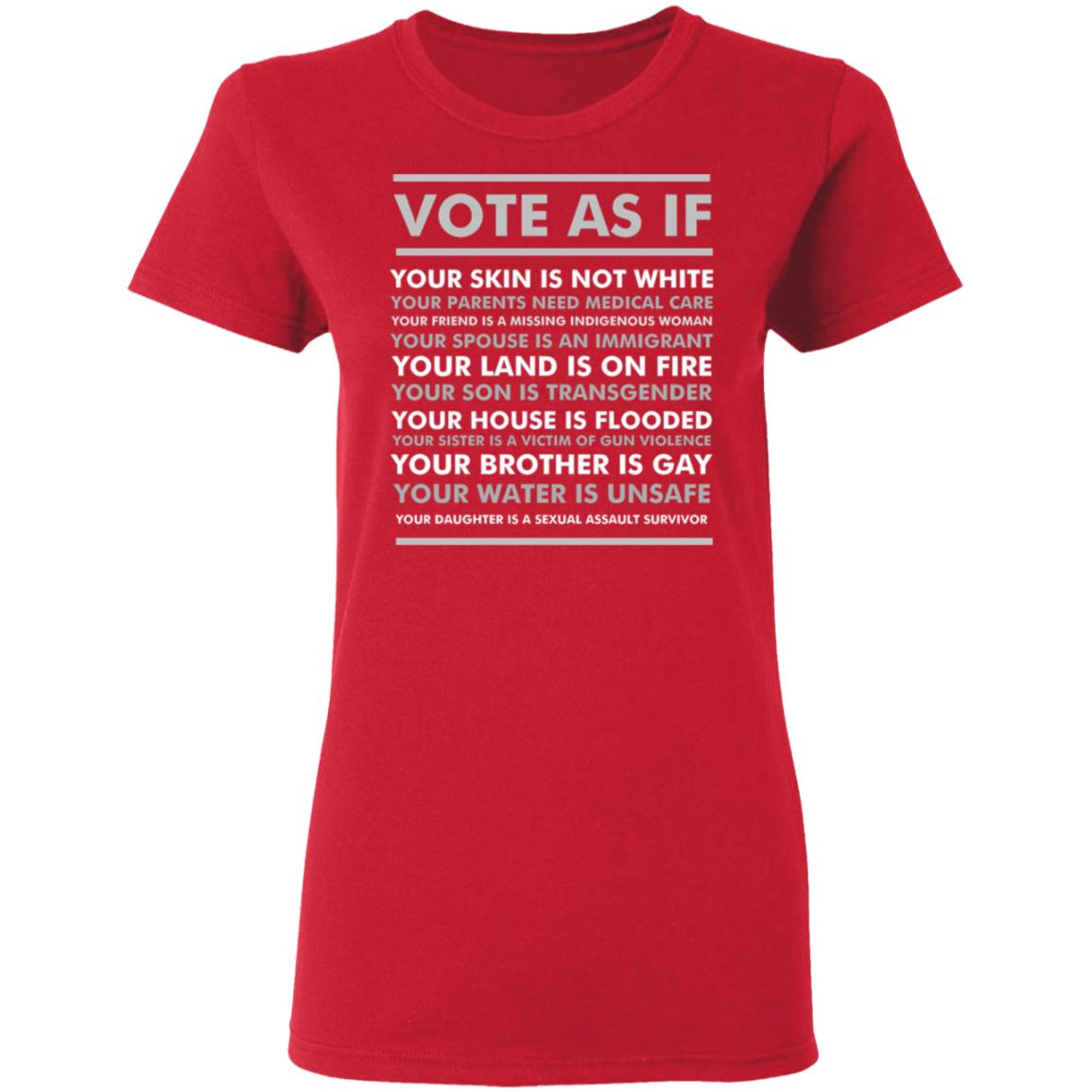 Vote As If Gift Your Skin Is Not White Vote Blue Essential T Shirt - Teechipus