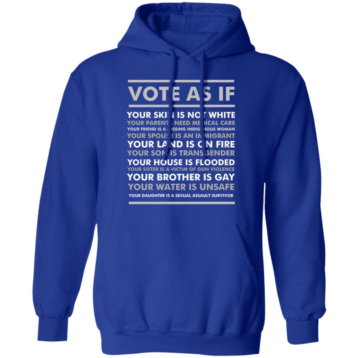Vote As If Gift Your Skin Is Not White Vote Blue Essential T Shirt - Teechipus