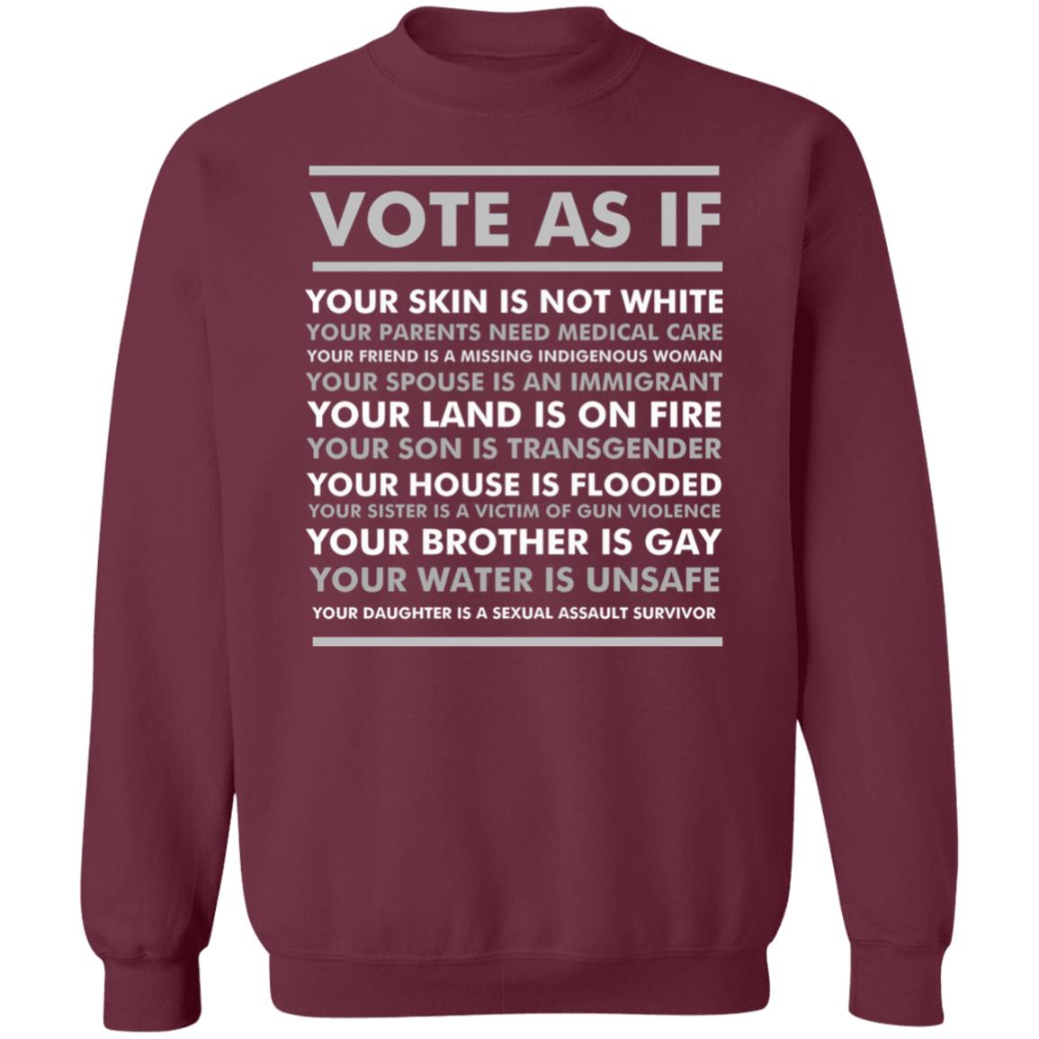 Vote As If Gift Your Skin Is Not White Vote Blue Essential T Shirt - Teechipus