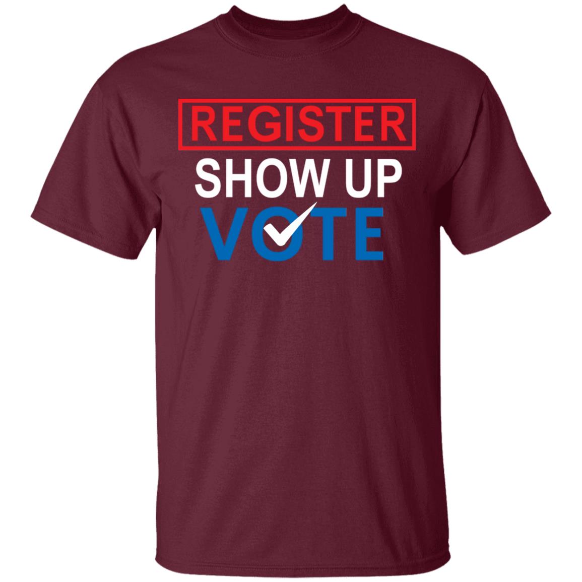 register show up vote shirt black hoodie sweatshirt - Teechipus