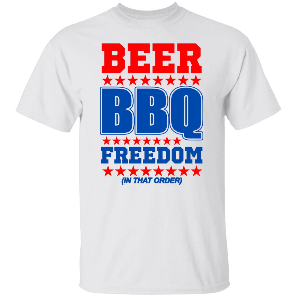 Beer bbq freedom in that order shirt White Hoodie sweatshirt - Teechipus