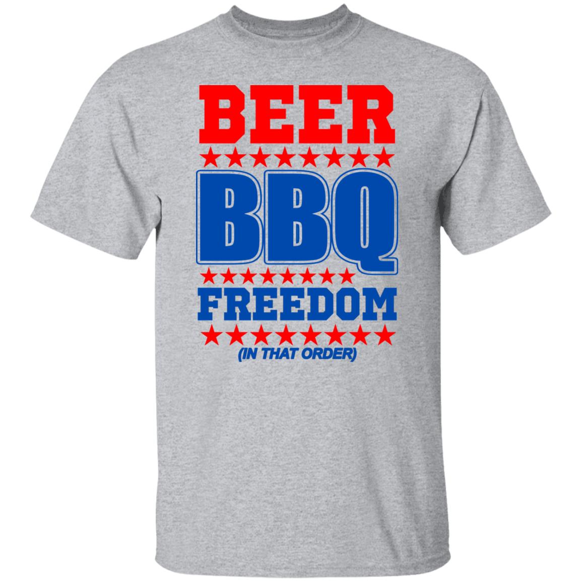Beer bbq freedom in that order shirt White Hoodie sweatshirt - Teechipus