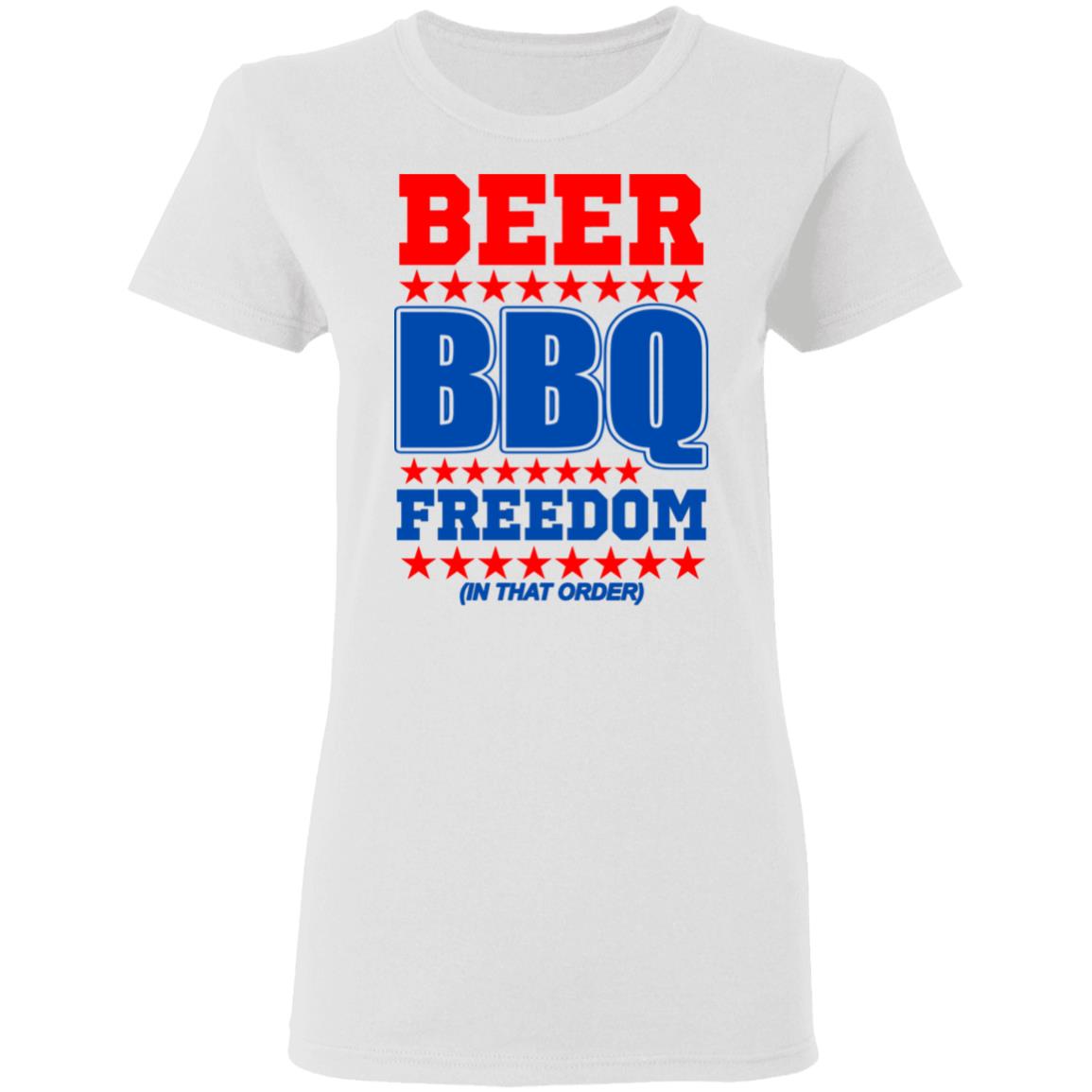 Beer bbq freedom in that order shirt White Hoodie sweatshirt - Teechipus