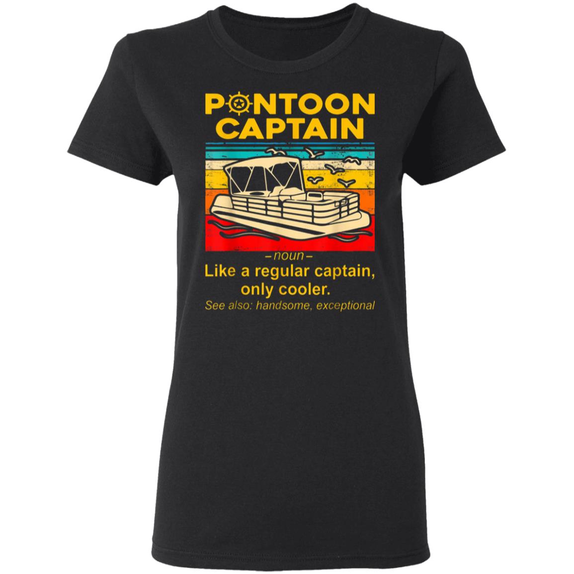 pontoon captain Shirt black hoodie sweatshirt - Teechipus