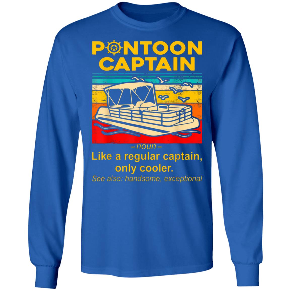 pontoon captain Shirt black hoodie sweatshirt - Teechipus