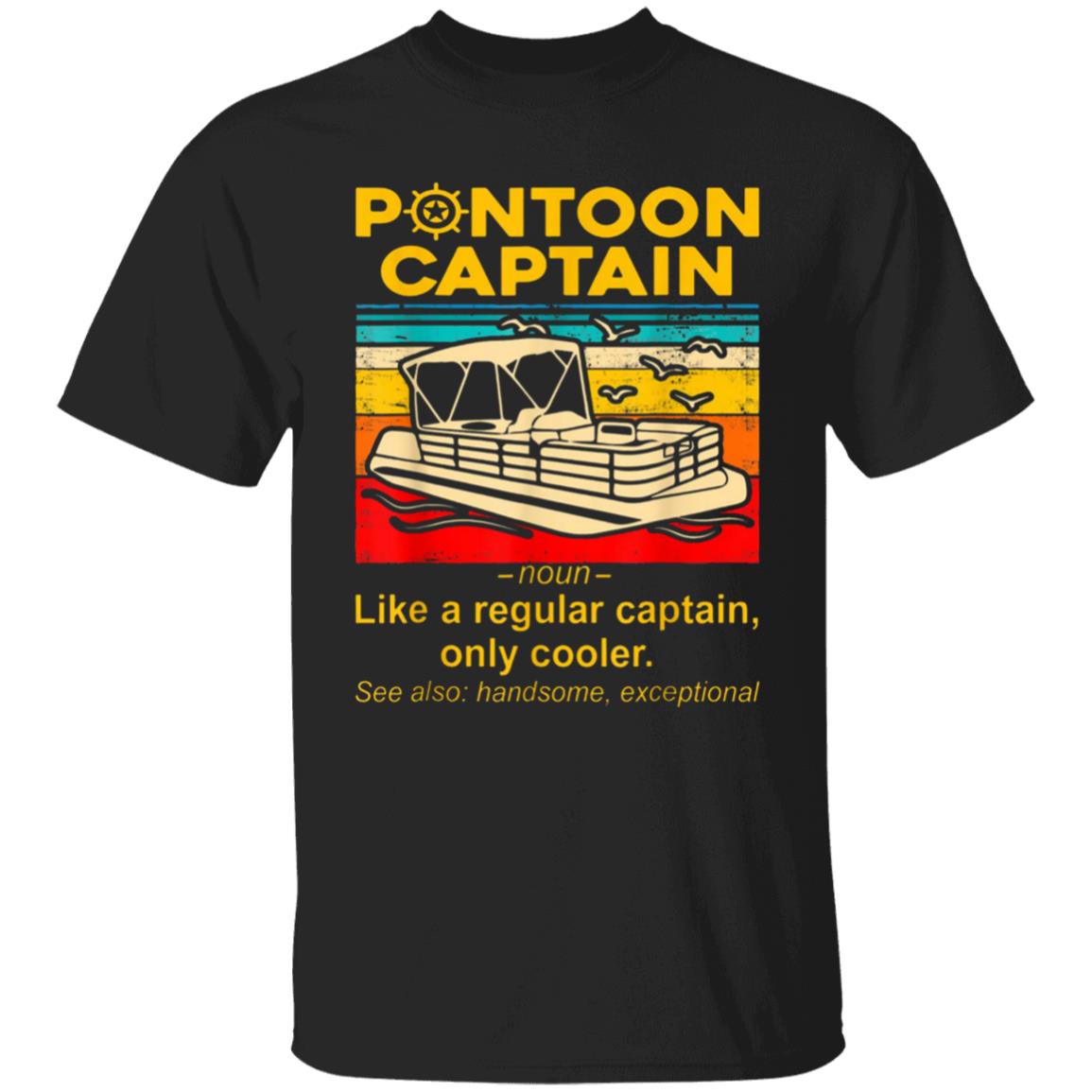 pontoon captain Shirt black hoodie sweatshirt - Teechipus
