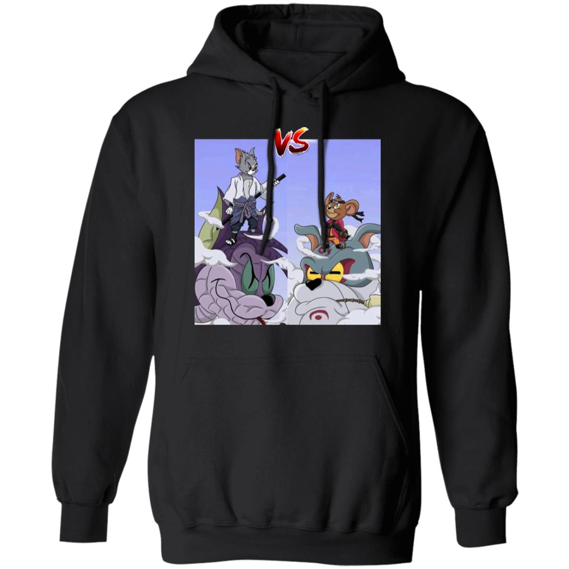Tom Uchiha Vs Jerry Uzumaki Shirt black hoodie sweatshirt - Teechipus