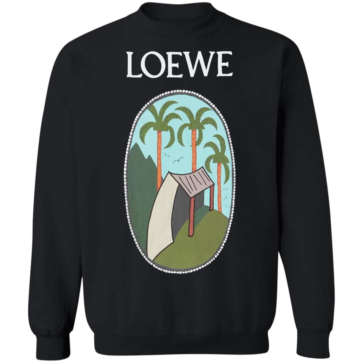 Loewe La Palme Patch T Shirt Black Hoodie Sweatshirt - Teechipus