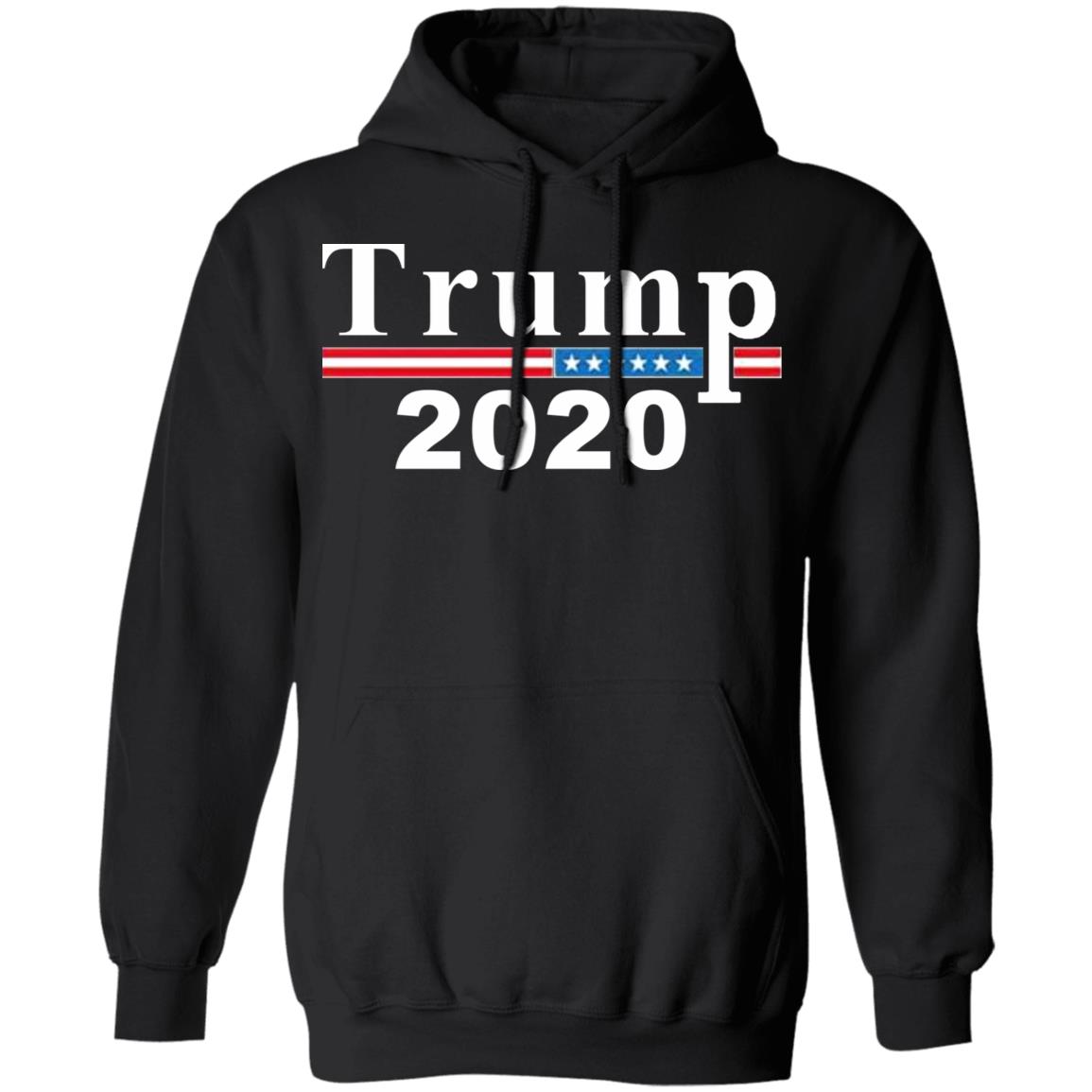 Young Couple Wearing Trump SHIRT Black Hoodie Sweatshirt - Teechipus