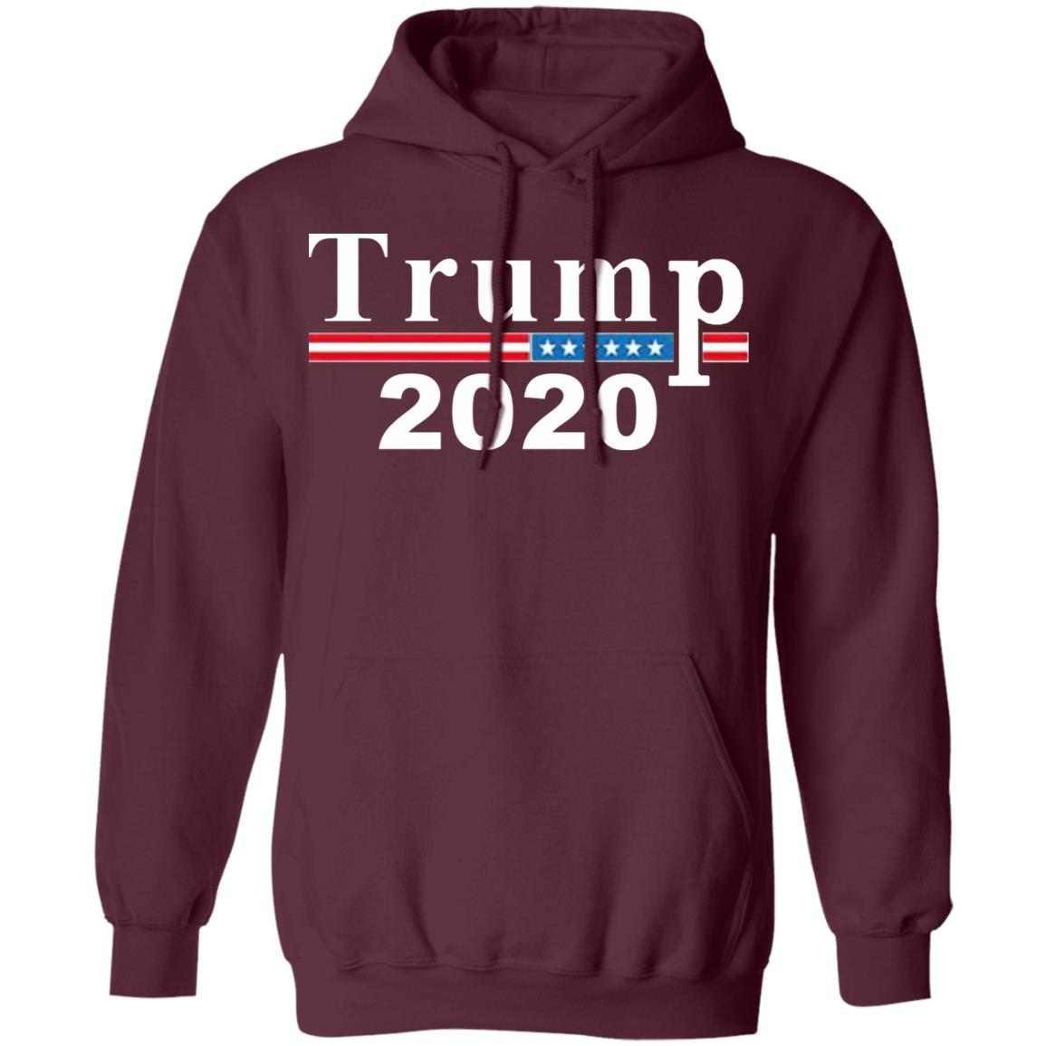 Young Couple Wearing Trump SHIRT Black Hoodie Sweatshirt - Teechipus