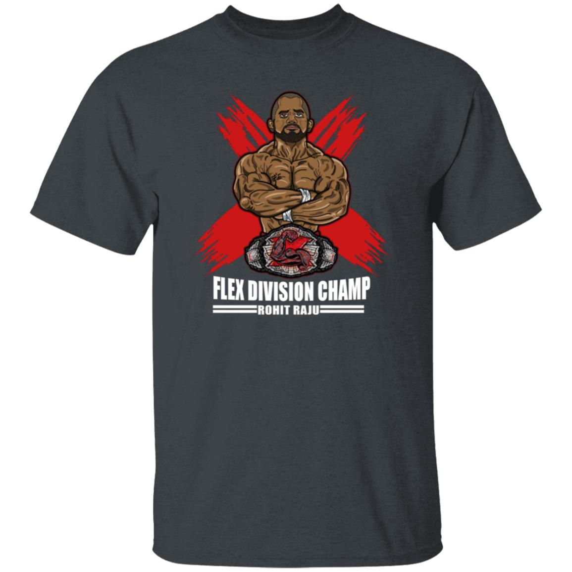Flex Division Champion Rohit Raju SHIRT Black Hoodie Sweatshirt - Teechipus