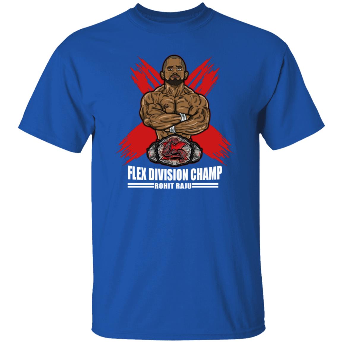 Flex Division Champion Rohit Raju SHIRT Black Hoodie Sweatshirt - Teechipus