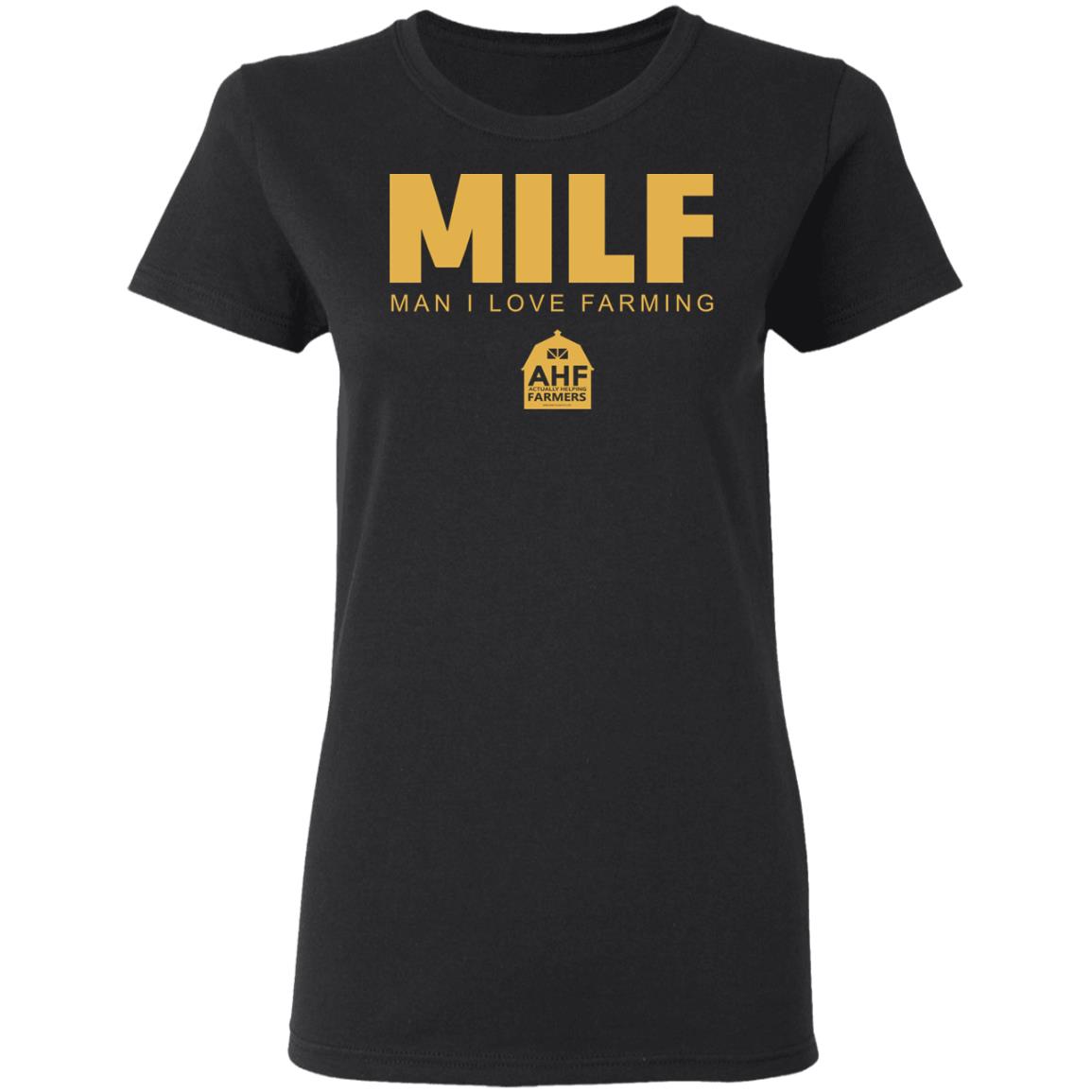 Milf Man I Love Farming Shirt Black hoodie sweatshirt - Teechipus