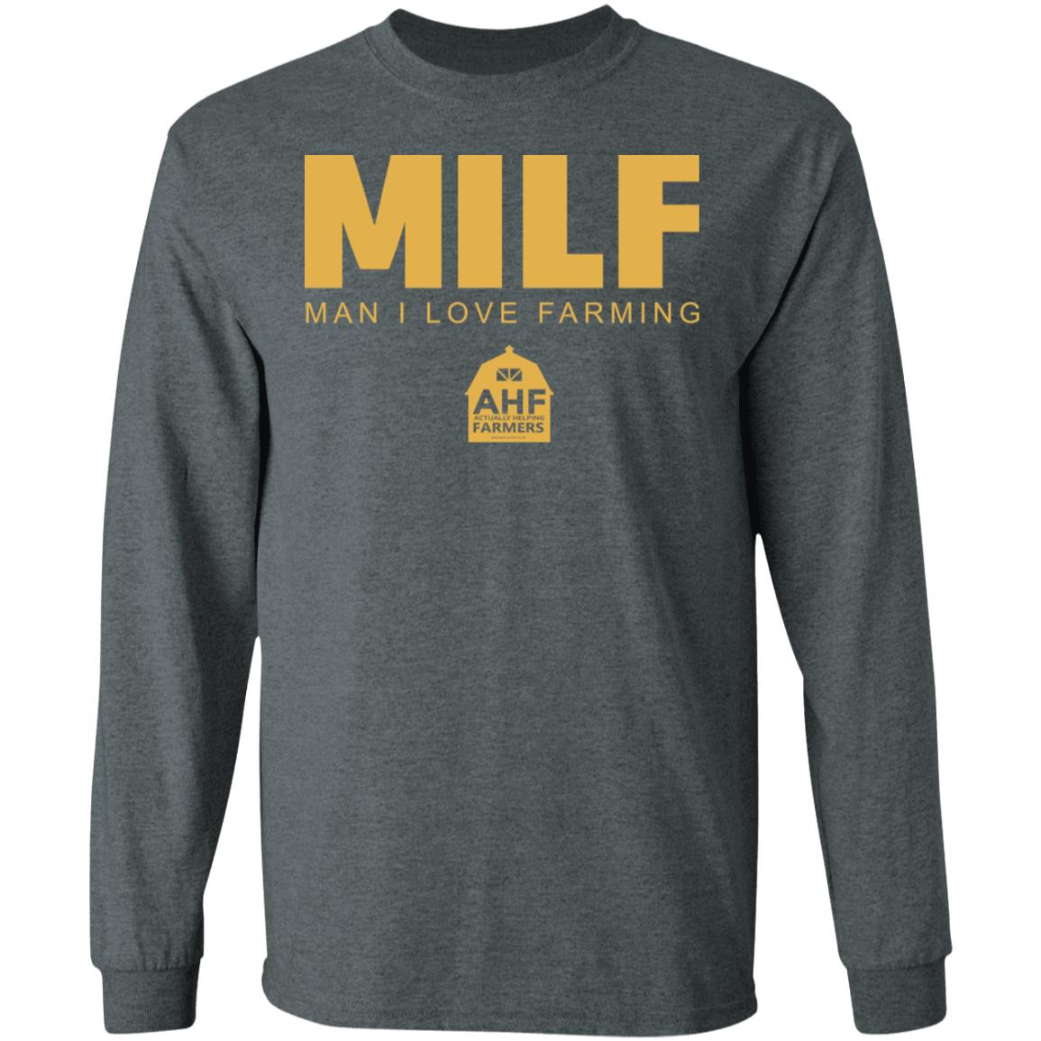 Milf Man I Love Farming Shirt Black hoodie sweatshirt - Teechipus