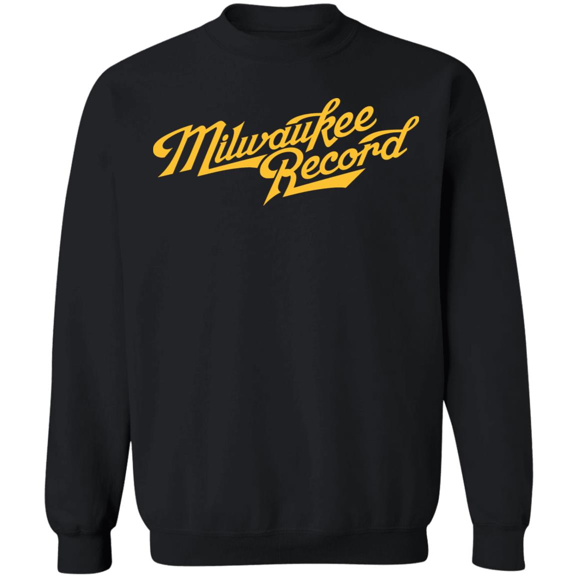 Milwaukee Record Crew Shirt Black hoodie sweatshirt - Teechipus