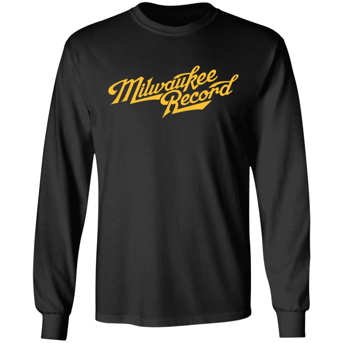 Milwaukee Record Crew Shirt Black hoodie sweatshirt - Teechipus