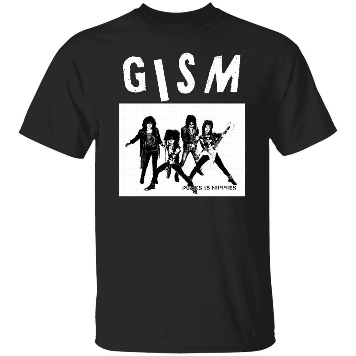 Gism - Punk Is Hippies Shirt Black hoodie sweatshirt - Teechipus