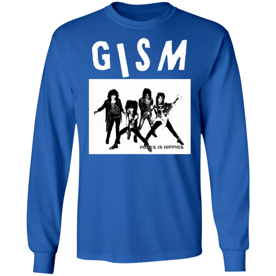 Gism - Punk Is Hippies Shirt Black hoodie sweatshirt - Teechipus
