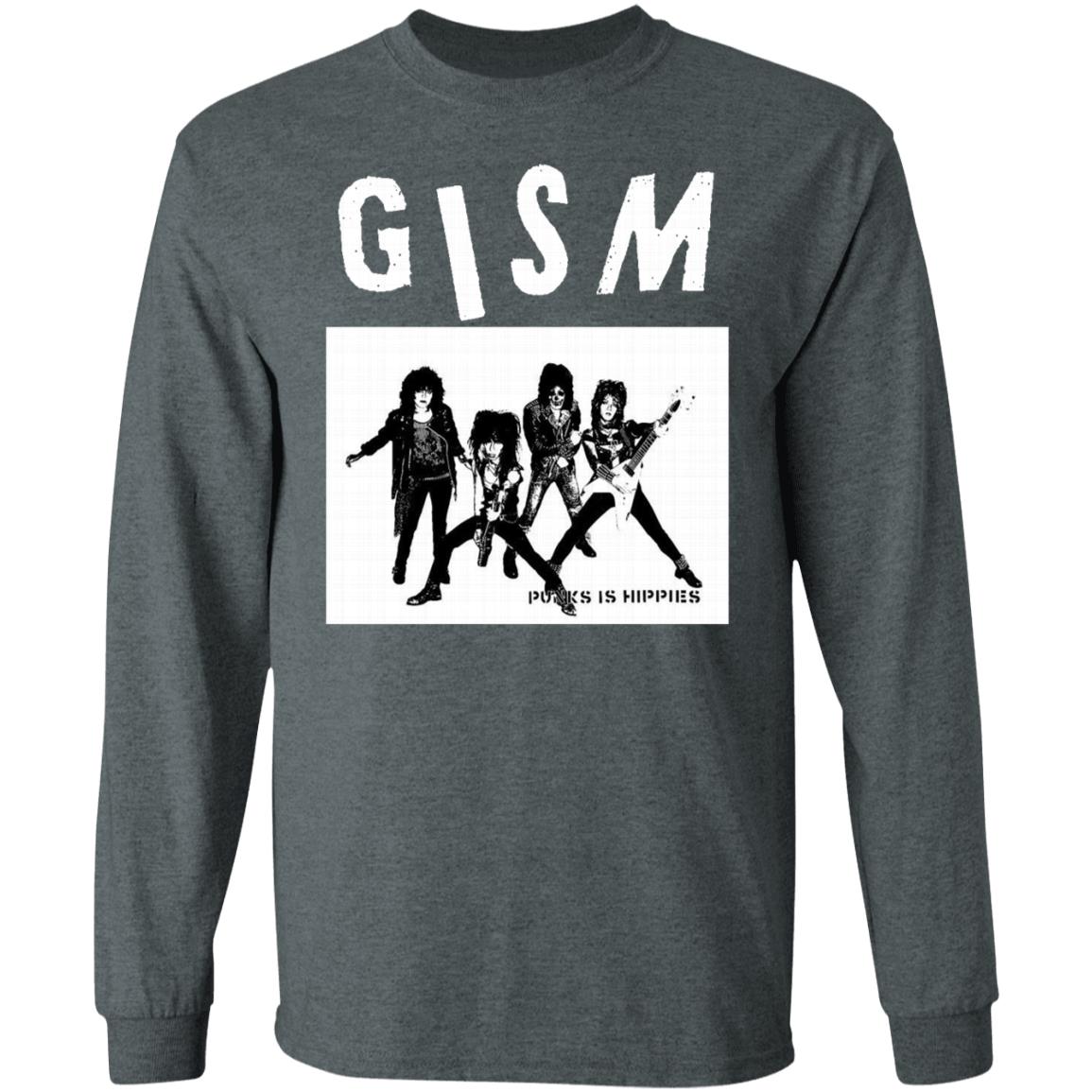Gism - Punk Is Hippies Shirt Black hoodie sweatshirt - Teechipus