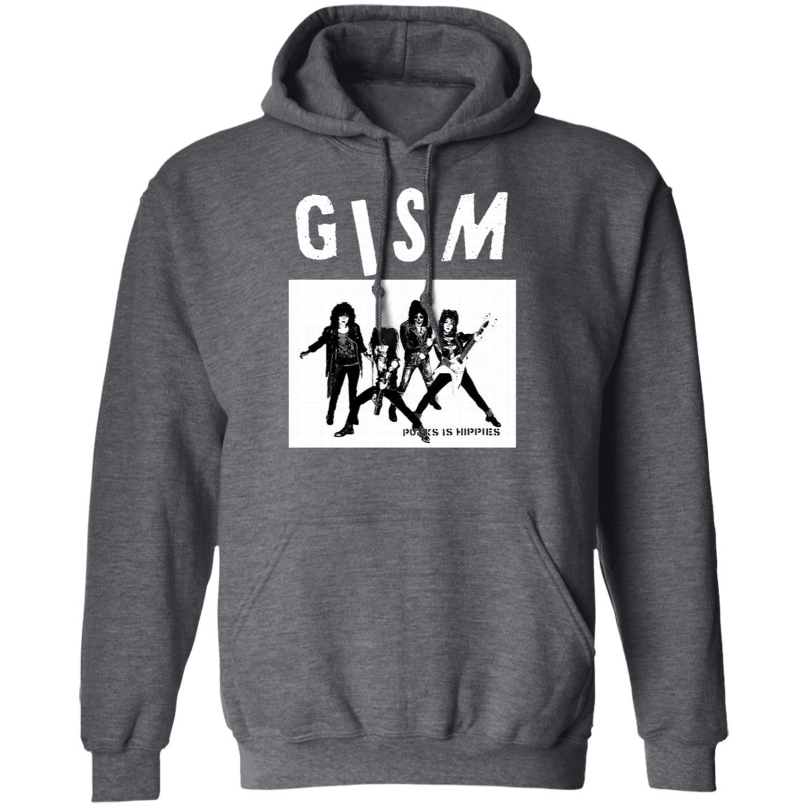 Gism - Punk Is Hippies Shirt Black hoodie sweatshirt - Teechipus