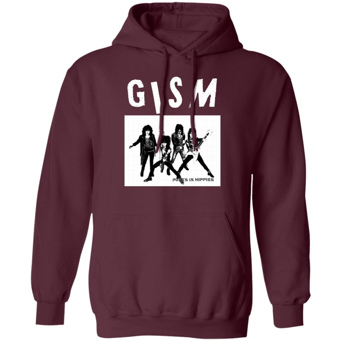 Gism - Punk Is Hippies Shirt Black hoodie sweatshirt - Teechipus