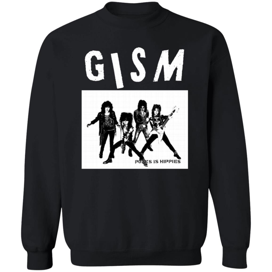 Gism - Punk Is Hippies Shirt Black hoodie sweatshirt - Teechipus