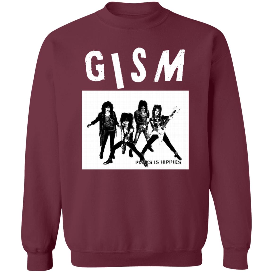 Gism - Punk Is Hippies Shirt Black hoodie sweatshirt - Teechipus