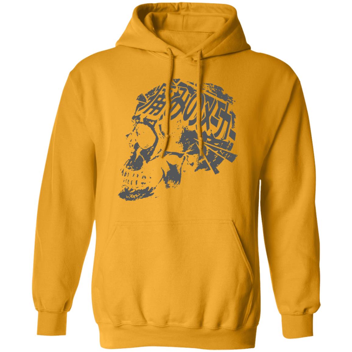 Kanji Skull Rolled Cuff T Shirt Hoodie Sweatshirt - Teechipus