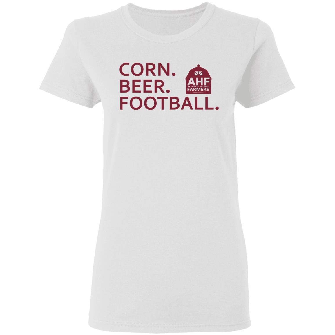 Corn Beer Football T Shirt Hoodie Sweatshirt - Teechipus