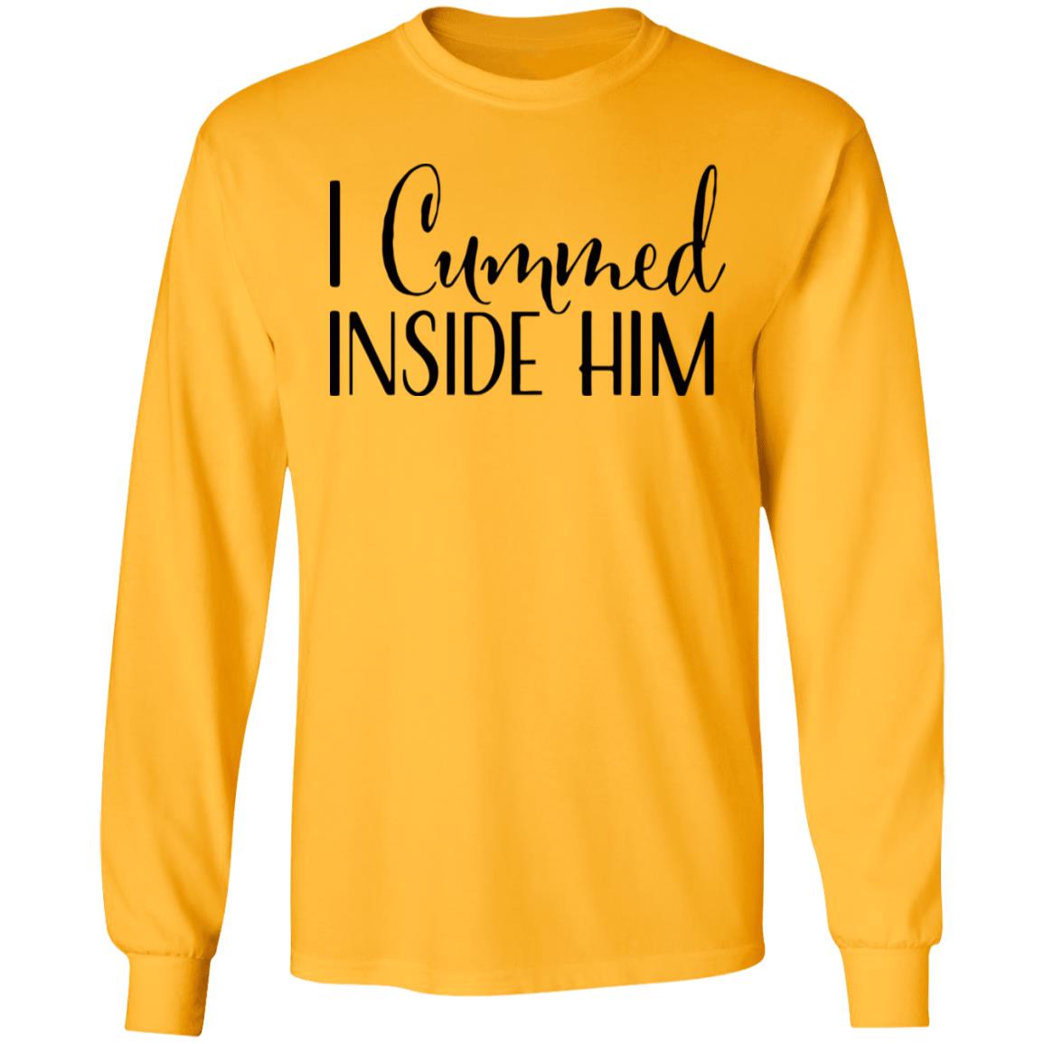 I Cummed Inside Him T Shirt Tell Your Loved Ones You're Expecting with Class - Teechipus