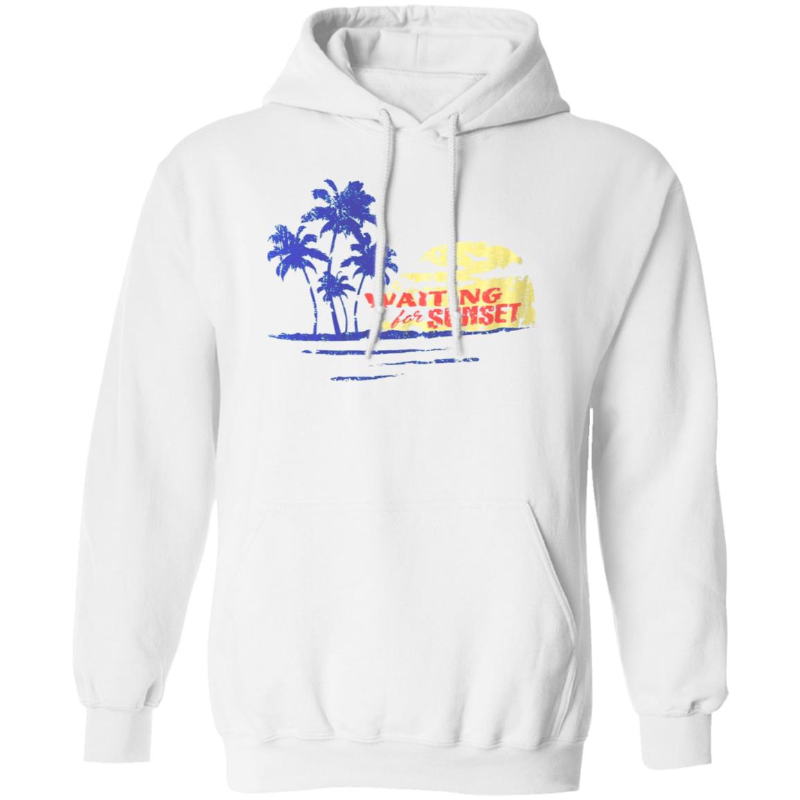 Waiting For Sunset Shirt White Hoodie Sweatshirt - Teechipus